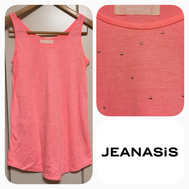 JEANASIS(ジーナシス)のJEANASIS 蛍光ピンクタンクトップ レディースのトップス(タンクトップ)の商品写真