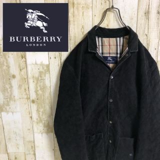 バーバリー(BURBERRY)のバーバリーロンドン 刺繍ロゴ コーデュロイ キルティング ブルゾン ジャケット(ブルゾン)