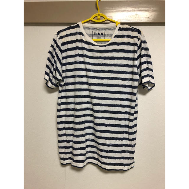 ikka(イッカ)のikkaの青ボーダーTシャツ レディースのトップス(Tシャツ(半袖/袖なし))の商品写真