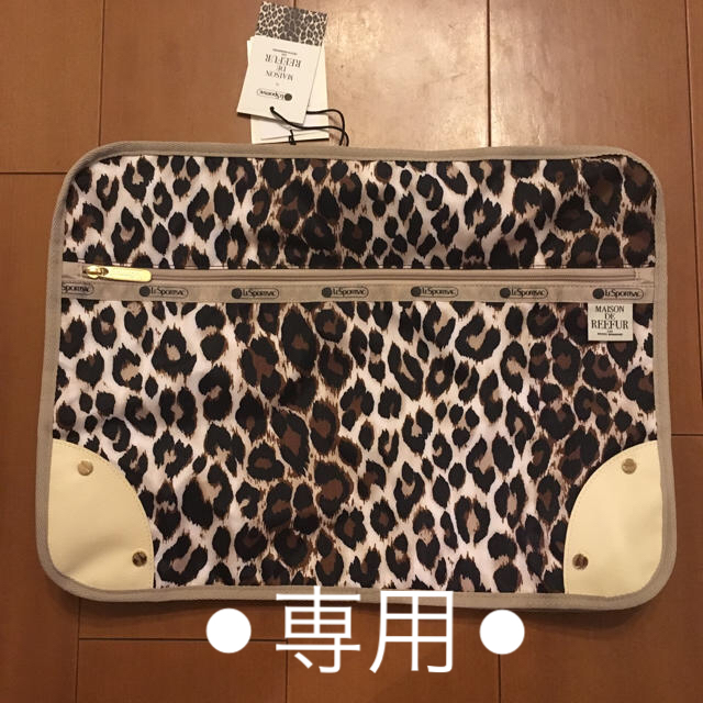 ポーチレスポ×REEFUR Large Packing Pouch :レオパード