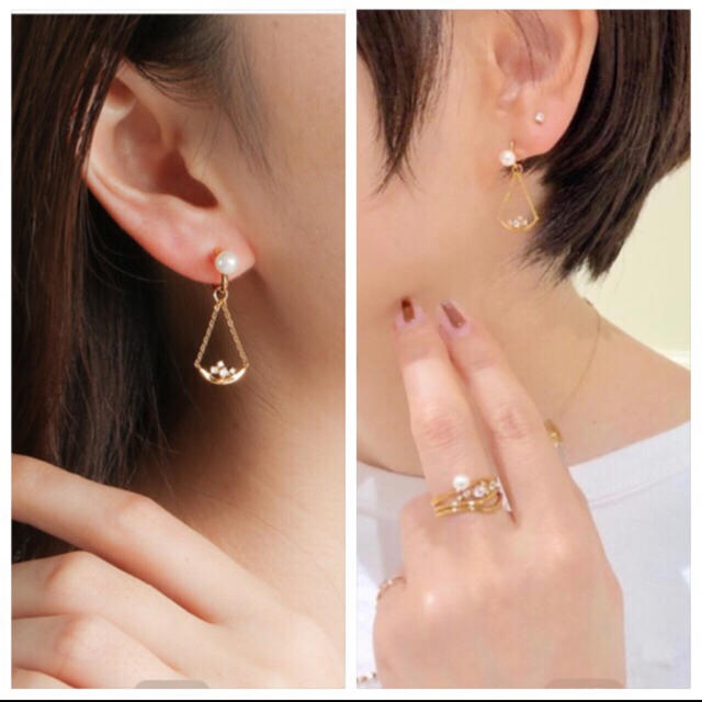 ete(エテ)のete/エテ イヤリング ルーチェ 限定品 2way 一粒パール ジルコニア レディースのアクセサリー(イヤリング)の商品写真