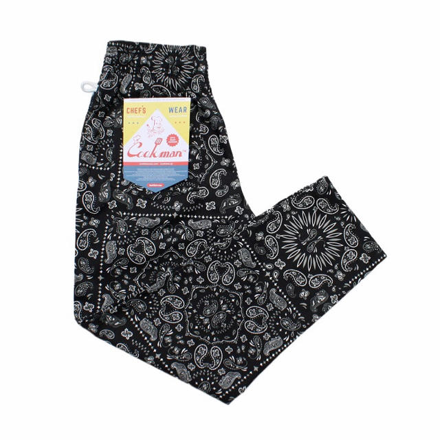 【M】Cookman Chef Pants 「Paisley」 Black