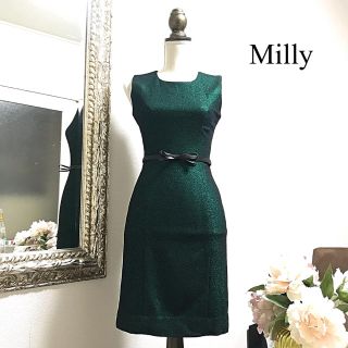 ミリー(Milly)の【送料込】Milly ワンピース ミリー リボンベルト付(ひざ丈ワンピース)