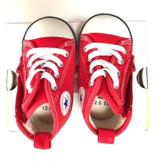 コンバース(CONVERSE)の【ほぼ新品】コンバース　赤　レッド　ベビーオールスター(スニーカー)