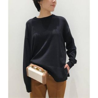 アパルトモンドゥーズィエムクラス(L'Appartement DEUXIEME CLASSE)のSilk CTN C/N KNIT BLK(ニット/セーター)