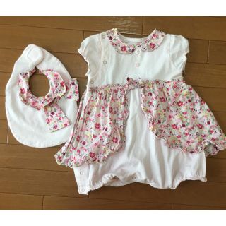 ベベ(BeBe)のbebe 夏服 ロンパース ピンク(ロンパース)