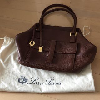 ロロピアーナ(LORO PIANA)のお値下げ　ロロピアーナ　ブラウン　ハンドバッグ(ハンドバッグ)