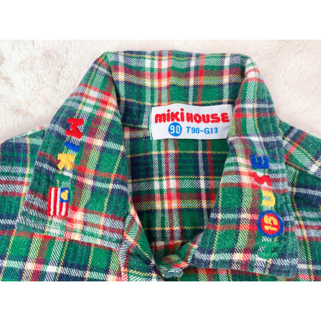 mikihouse(ミキハウス)のミキハウス♡長袖チェックシャツ♡カーディガン キッズ/ベビー/マタニティのキッズ服男の子用(90cm~)(カーディガン)の商品写真