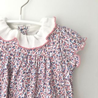 プチバトー(PETIT BATEAU)のプチバトー半袖花柄ワンピース(ワンピース)