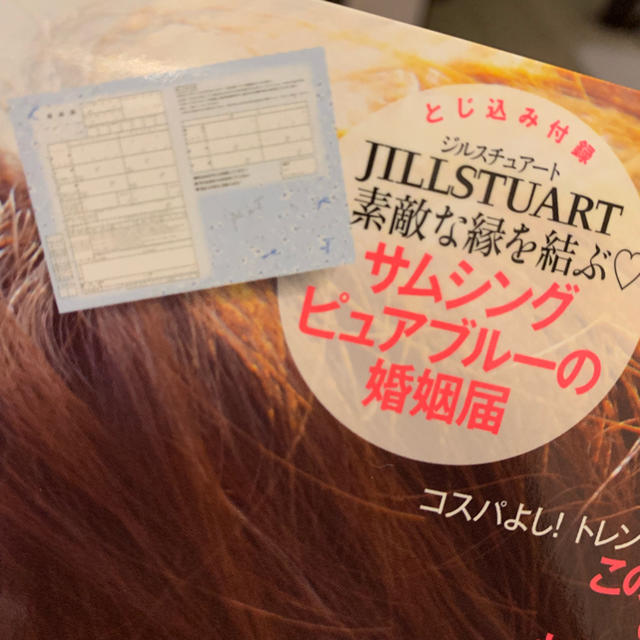 JILLSTUART(ジルスチュアート)の美人百花 ジルスチュアート 婚姻届 エンタメ/ホビーの雑誌(結婚/出産/子育て)の商品写真