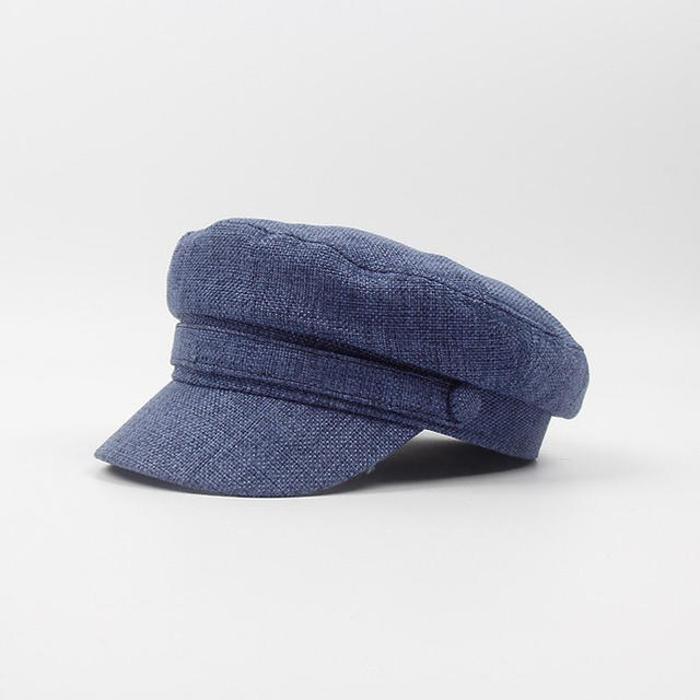 ALEXIA STAM(アリシアスタン)のリネン キャスケット　残りブラック　ブルー レディースの帽子(キャスケット)の商品写真