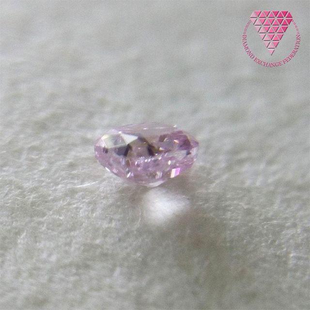 0.058 ct F. Pur. Pink I1 天然 ピンク ダイヤ レディースのアクセサリー(リング(指輪))の商品写真