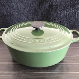 ルクルーゼ(LE CREUSET)のLE CREUSET 【ル　クルーゼ】オーバル鍋　グリーン(鍋/フライパン)