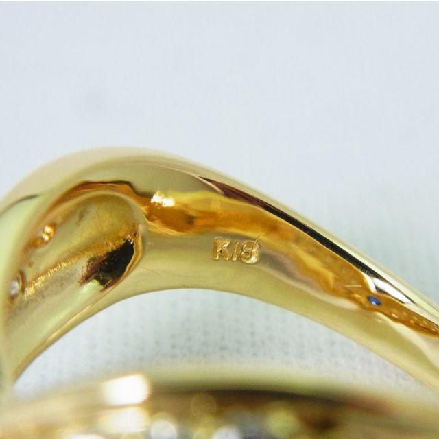 K18 サファイア ダイヤモンド リング 15号[g168-6］ レディースのアクセサリー(リング(指輪))の商品写真