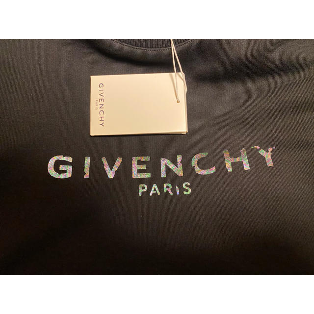 新品未使用 GIVENCHY スウェット ブラック　ロゴプリント レインボー