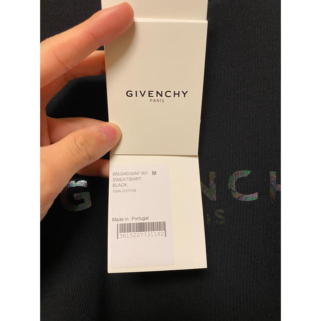 新品未使用 GIVENCHY スウェット ブラック　ロゴプリント レインボー