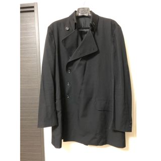 ヨウジヤマモト(Yohji Yamamoto)のヨウジヤマモトプールオム ◆ シワギャバダブルブレストジャケット 3 定価11万(テーラードジャケット)