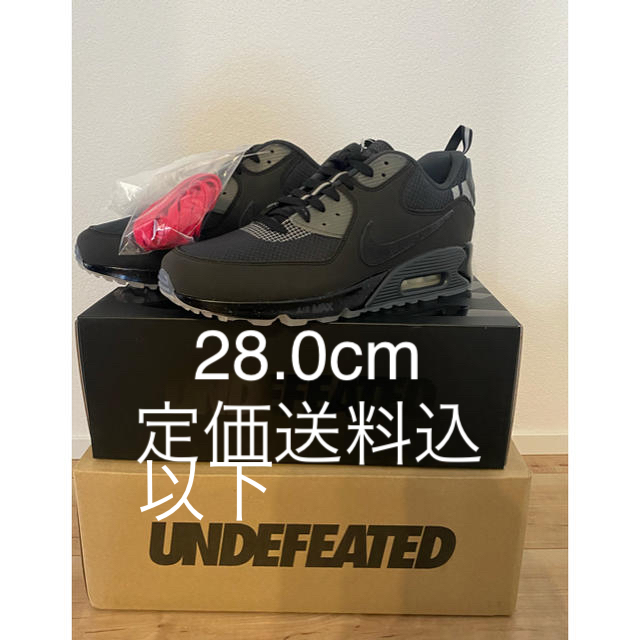 ナイキ　エアマックス90×Undefeated black 28.0