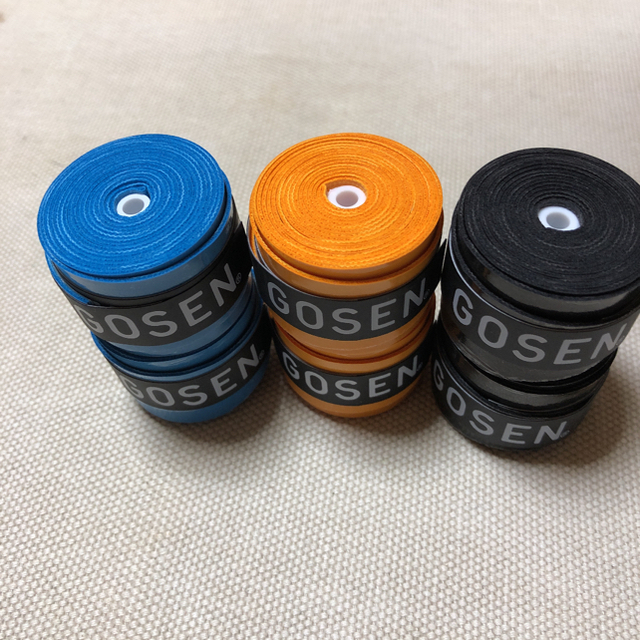 GOSEN(ゴーセン)のGOSENグリップテープ 黒オレンジ青 各2個 計6個 スポーツ/アウトドアのスポーツ/アウトドア その他(バドミントン)の商品写真