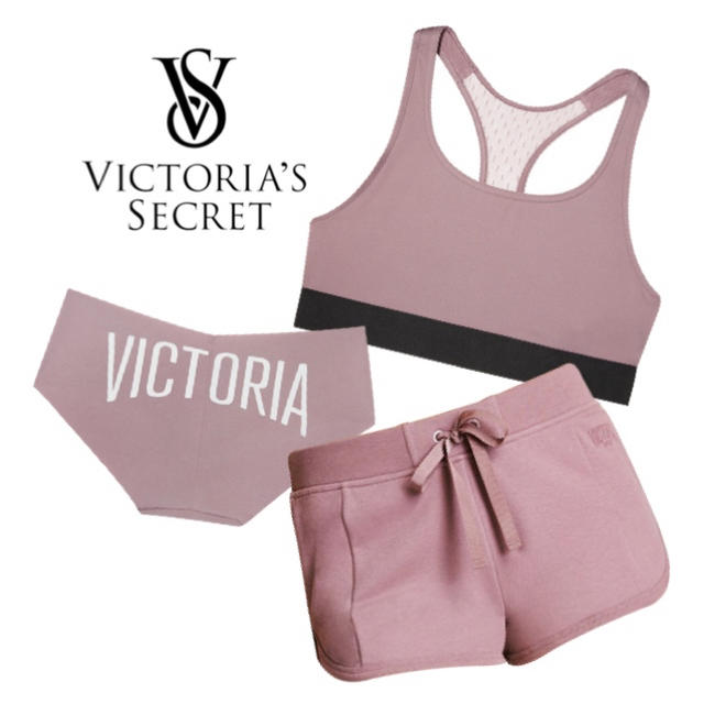 Victoria's Secret(ヴィクトリアズシークレット)のVSモーヴローズスポーツウェアセット レディースのパンツ(ショートパンツ)の商品写真