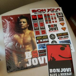 送込★BON JOVI下敷き＆ステッカー(ミュージシャン)