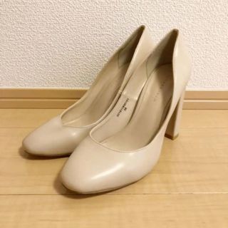 マーキュリーデュオ(MERCURYDUO)のマーキュリーデュオ  チャンキーヒールスクエアトゥパンプス　ベージュ(ハイヒール/パンプス)