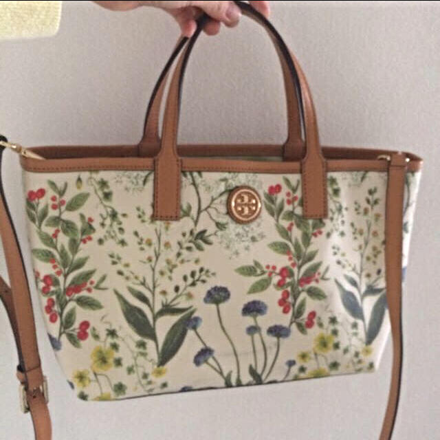 toryburch花柄トートバッグレディース