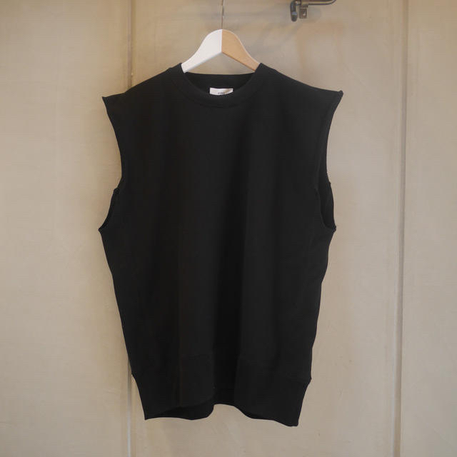 HYKE20ss SLEEVELESS SWEAT BIG FIT/黒 サイズ2