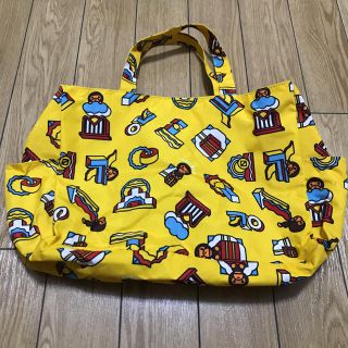 アベイシングエイプ(A BATHING APE)のもうすぐ捨てます。トートバッグ　黄色　BABY MILO柄　(トートバッグ)