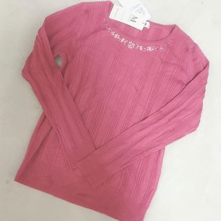 ミッシュマッシュ(MISCH MASCH)のミッシュマッシュ ♡ ビジュー付リブトップス(カットソー(長袖/七分))