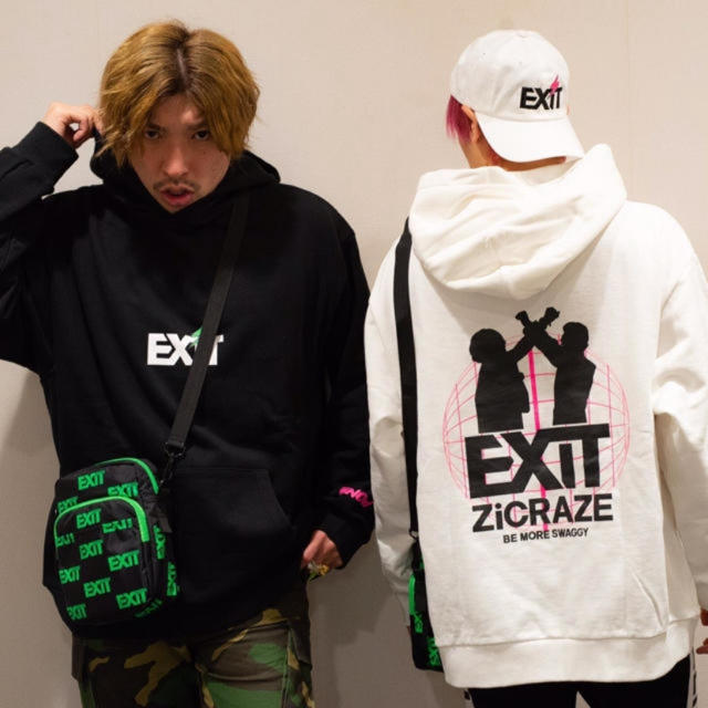 Mサイズ EXIT 限定パーカーホワイト 数量限定 兼近モデル 横浜パシフィコ