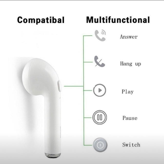 Bluetooth イヤホン　ブラック スマホ/家電/カメラのオーディオ機器(ヘッドフォン/イヤフォン)の商品写真