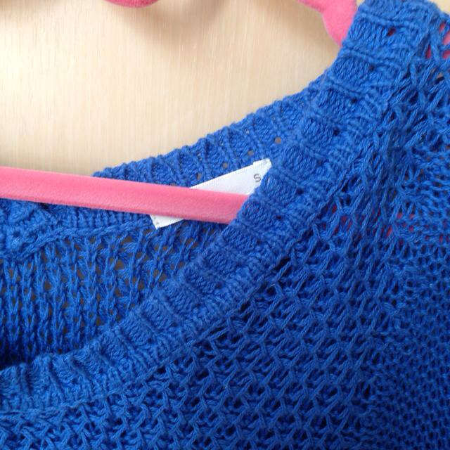 GU(ジーユー)の流行りのブルー、サマーニット レディースのトップス(ニット/セーター)の商品写真
