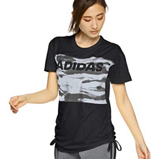 adidas(アディダス)の【アディダス】2019年サイド裾絞り紐付きTシャツ【レディース】  レディースのトップス(Tシャツ(半袖/袖なし))の商品写真