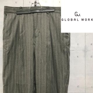 グローバルワーク(GLOBAL WORK)の【GLOBAL WORK】スラックスパンツ ストラップ グレー(スラックス)