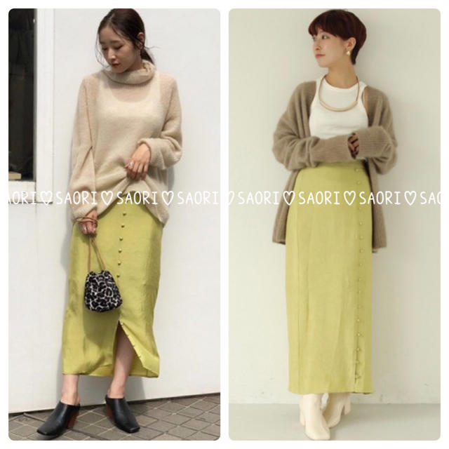 TODAYFUL【未使用に近い】Frontbutton Satin Skirt - 1