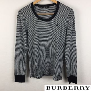 バーバリーブラックレーベル(BURBERRY BLACK LABEL)の美品 BURBERRY BLACK LABEL 長袖カットソー ボーダー(Tシャツ/カットソー(七分/長袖))