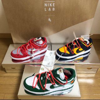 ナイキ(NIKE)のNIKE DUNK LOW LTHR / OW off white 25cm(スニーカー)