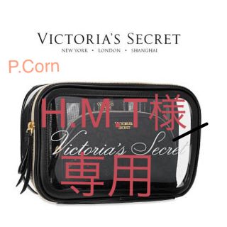 ヴィクトリアズシークレット(Victoria's Secret)の最新　ヴィクトリアシークレット　トリオポーチ3点セット　ブラックレース(ポーチ)