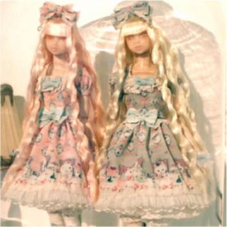 アンジェリックプリティー(Angelic Pretty)の猫のお茶会JSKセット　グレー新品(ひざ丈ワンピース)