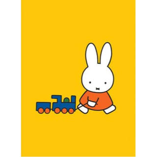 【ミッフィーミニポスター】おもちゃ電車を引くナインチェ ブルーナ008(ポスター)