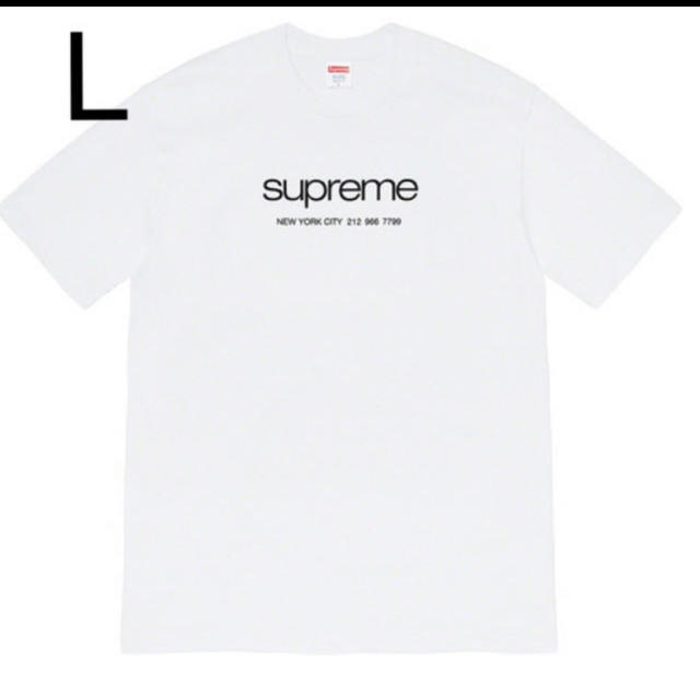 Supreme Shop Tee L　white ホワイト 白