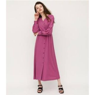 スライ(SLY)のDUMPLING TUCK DRESS /SLY ピンク(ロングワンピース/マキシワンピース)