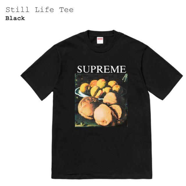 メンズ黒 Lサイズ supreme still life tee 新品未使用