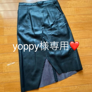 yoppy様専用♡セット販売！レザーミディスカート、タートルネック(ひざ丈スカート)
