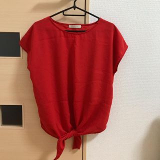 ショコラフィネローブ(chocol raffine robe)の赤 シャツ(シャツ/ブラウス(半袖/袖なし))