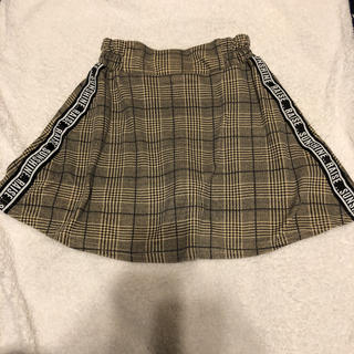 シマムラ(しまむら)のロゴテープ  140 スカート チェック柄 (スカート)