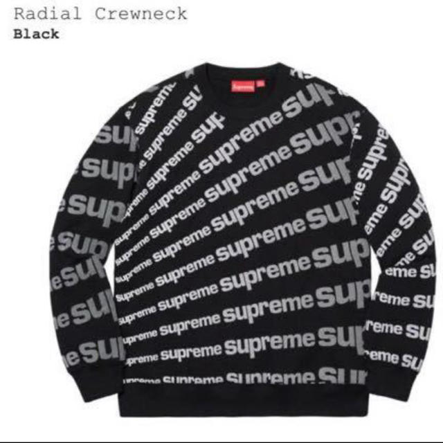 Supreme Radial Crewneck XL Black シュプリーム