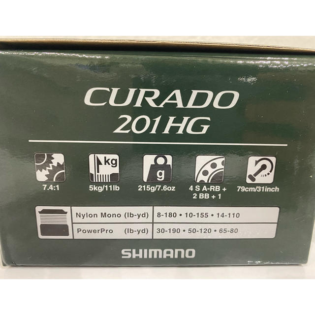 【訳あり】 新品未使用 SHIMANO CURADO K 201HG 左巻き