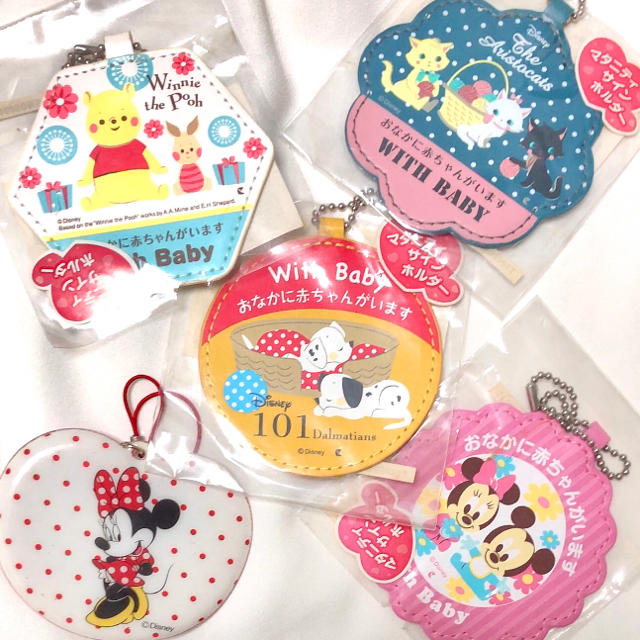 Disney(ディズニー)の♡ミッキー様専用♡ディズニーのマタニティマーク5点セット❤マタニティサイン❤ キッズ/ベビー/マタニティのマタニティ(その他)の商品写真